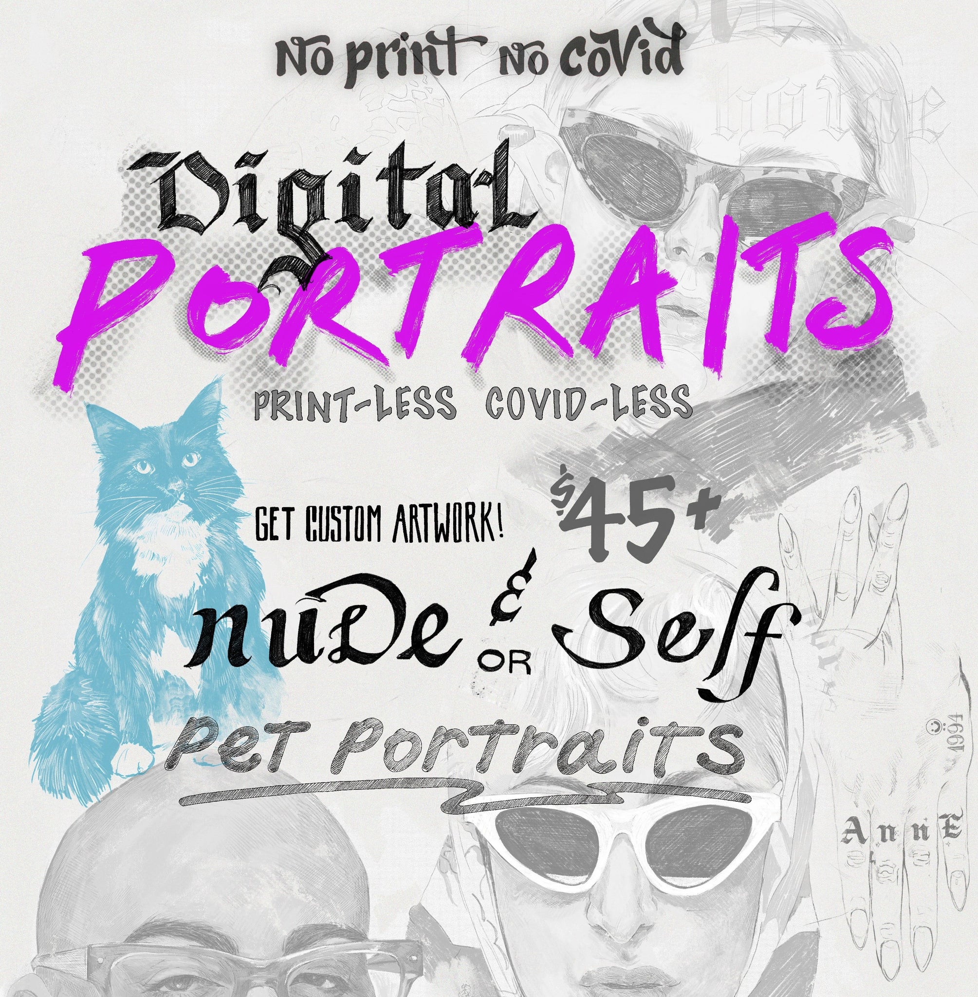 Digital Pet portraits